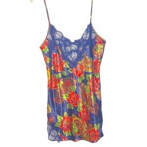 Victoria's Secret Slip Vintage Gold Label Dress Slip Tunic Lace Floral Y2K Mediu